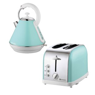 Lime green kettle and toaster set sale